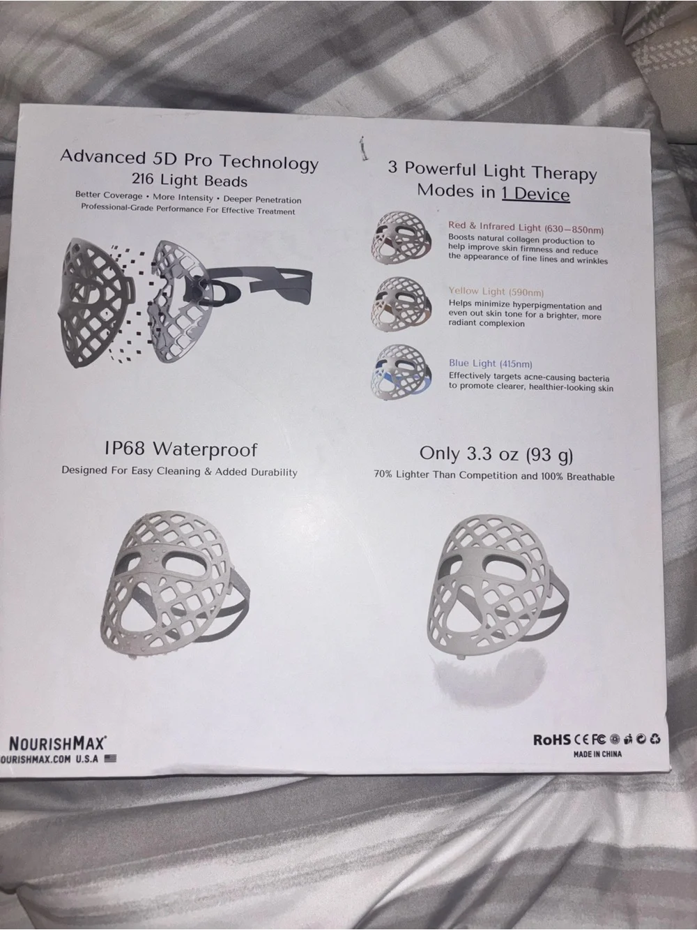Nourishmax light therapy face mask